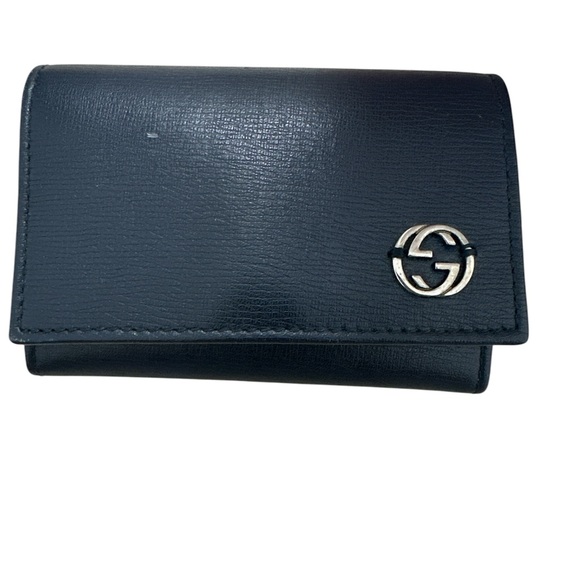 Gucci Navy Blue Card Case with Box - Picture 2 of 10